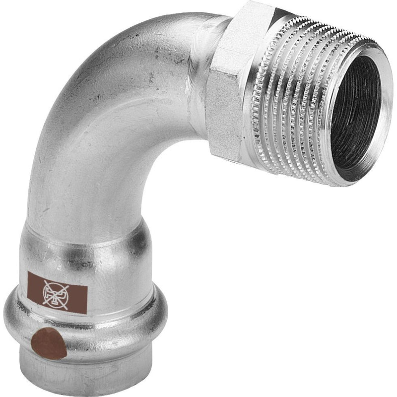 Viega - Bogen 90 Grad TEMPONOX 1714 AG 15mm x 1/2AG Stahl nichtrostend