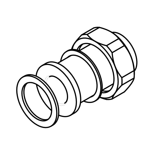 aquatherm - Anschluss-Verschraubung-FUSIOTHERM 26710 25mm,m.Dichtung,m.Mutter R11/4100mm lg