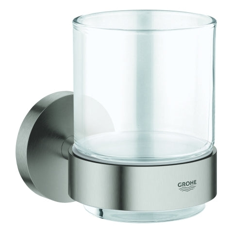 Grohe - Glas mit Halter ESSENTIALS 40447 supersteel