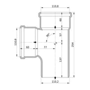 Wavin - Abzweig AS+ DN 100x100 87 Grad IR