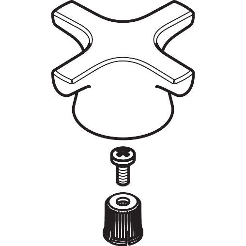 Hansgrohe - Griff LOGIS Classic Standventil Warmwasser chrom