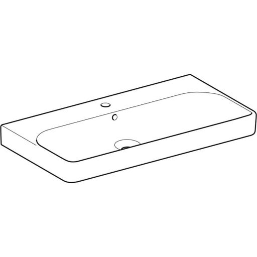 Geberit Vertriebs - Waschtisch SMYLE Square, 90x48cm m. Hl., m. Ül