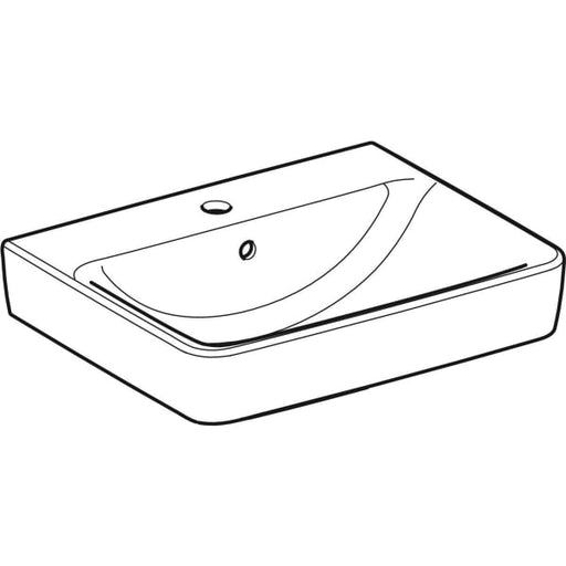 Geberit Vertriebs - RENOVA Plan Waschtisch, 55x44cm m. Hl., m. Ül., weiß, KeraTect, NEU