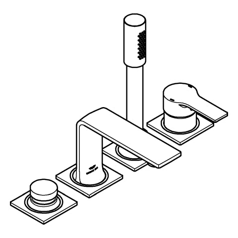 Grohe - 4-Loch-EH-Wannenbatter. Allure 19316_1 Oberbau warm sunset gebürstet