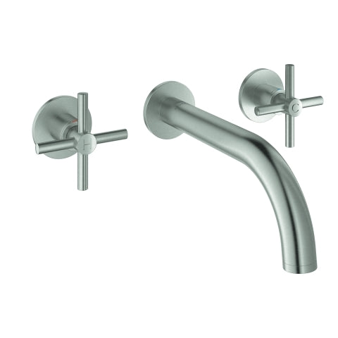 Grohe - 3-Loch-WT-Batterie Atrio 20661 Fertigmontageset Kreuz-Griff supersteel