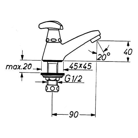Grohe - Eckventil 22037 1/2x3/8'' Rosette Metallgriff hard graphite gebürstet