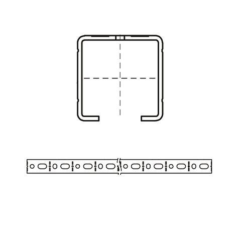 Walraven - Montageschiene RapidRail 30x30mm 2m C-Profil sv mit Schnittmarkierungen