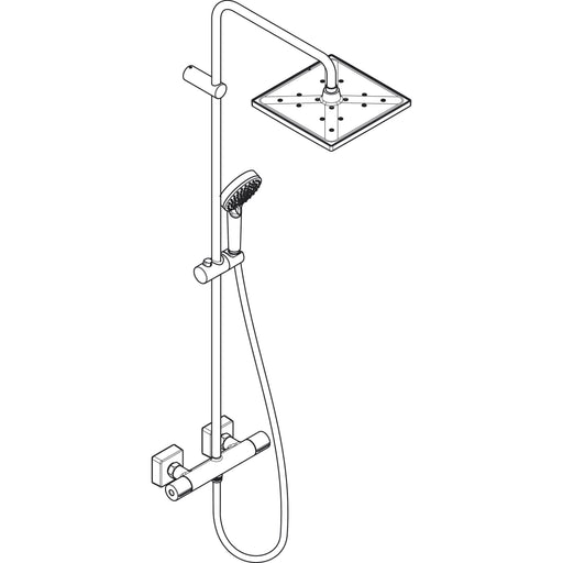 Hansgrohe - Showerpipe 240 1jet Vernis Shape EcoSmart mattschwarz m.Brausethermostat