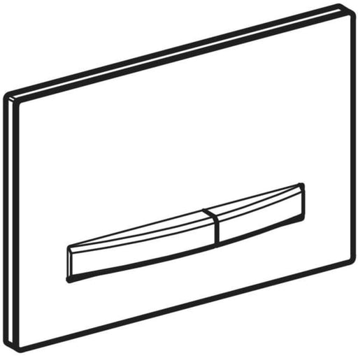 Geberit Vertriebs - Sigma50 BetPl., für 2-Mengen-Spülung Square, Metallfarbe verchromt, lava