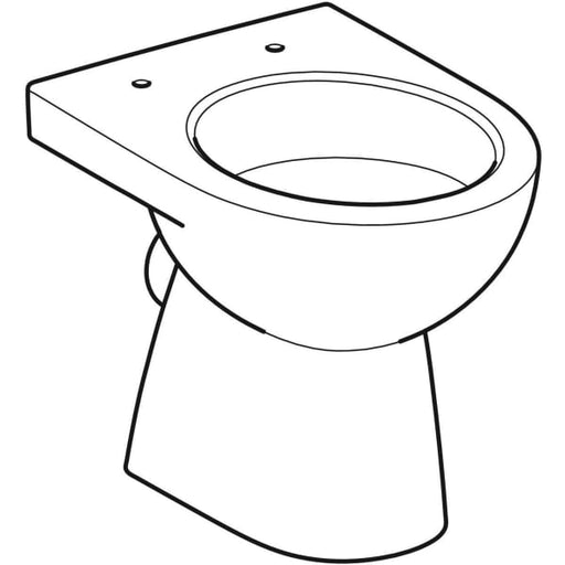 Geberit Vertriebs - RENOVA Stand-WC Tiefspüler, Abg.horiz teilgeschl.Form, T:49cm, weiß