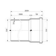 Wavin - Rohr AS+ DN 100 2,00 m S/PL