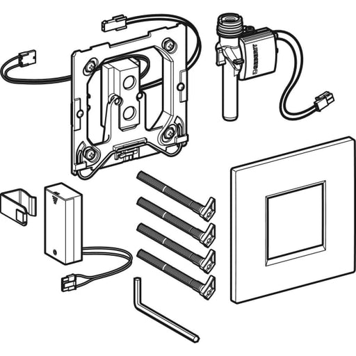 Geberit Vertriebs - Typ 20 (ex Typ 30) UR-Strg. elekt. Sp Batterie, Square, schwarz