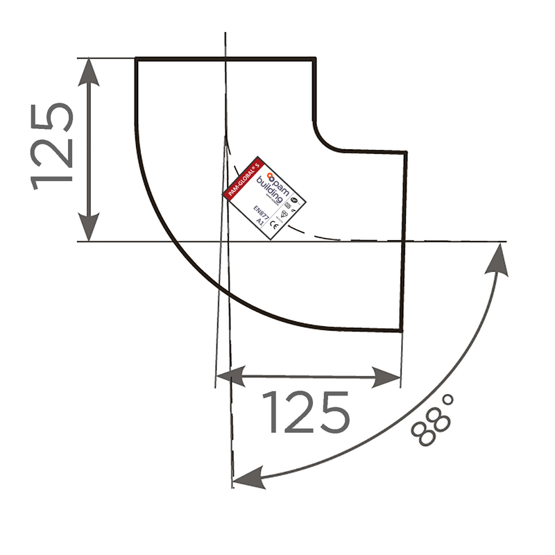 Fornatis - Bogen DN 125 88 Grad