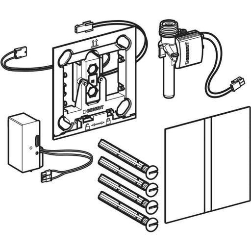 Geberit Vertriebs - Typ 40 UR-Strg. m. elektron. Sp-Ausl. Netz.-Betr., Square, Glas, Lava