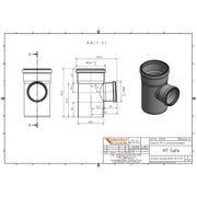 Gebr. Ostendorf - HTsafeEA Abzweig DN 110x75 87 Grad