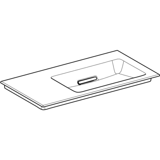 Geberit Vertriebs - ONE MWT 90x47,5cm, Abg.horiz.,Ablg.li o. Hl., o. Ül., weiß, KeraTect/weiß glzd