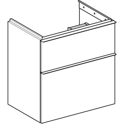 Geberit Vertriebs - iCon Unterschrank f. WT, verk. Ausld. 59,2x61,5x41,6cm, Eiche natur/Gr. Lava