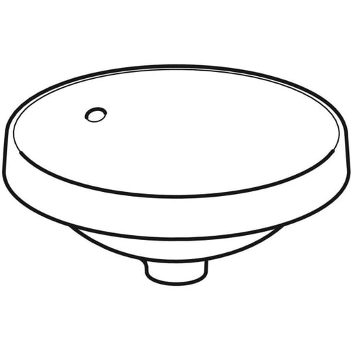 Geberit Vertriebs - Einbau-WT VARIFORM, rund, d:400mm ohne Hahnloch, mit Überlauf, weiß