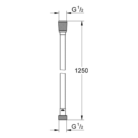 Grohe - Brauseschlauch SILVERFLEX 28362 1250mm 1/2'' x 1/2'' supersteel