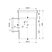 Wavin - Abzweig AS+ DN 150x100 87 Grad