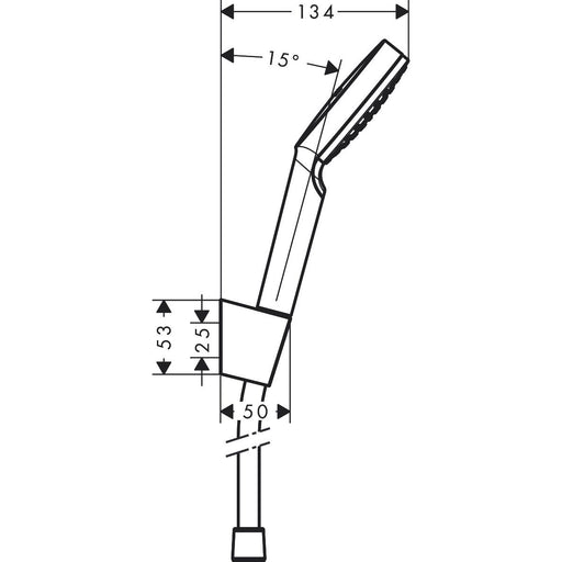 Hansgrohe - Brausenset CROMETTA 1jet EcoSmart 9 l/min/Porter ws./chr.Brauseschl.1250mm