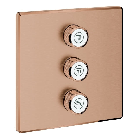 Grohe - 3-fach UP-Ventil GROTHERM Smart Control 29127 eckig FMS warm sunset geb