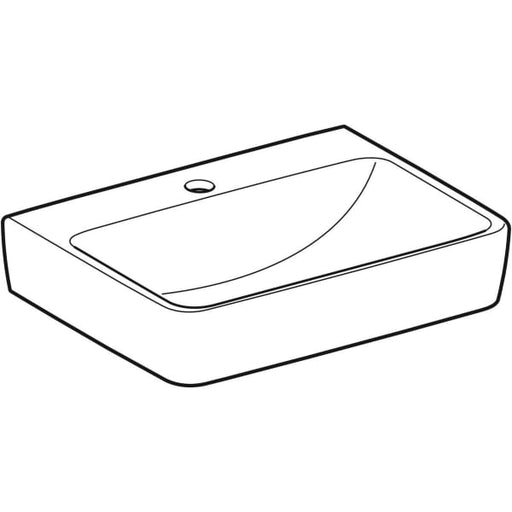 Geberit Vertriebs - RENOVA Plan Handwaschbecken, 50x38cm m. Hl. mittig, o. Ül., weiß, NEU