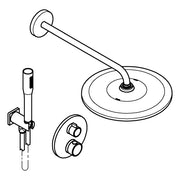 Grohe - UP-Duschsystem Grohtherm 34869 THM Thermostat 2 Abgänge chrom