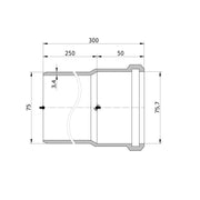 Wavin - Rohr AS+ DN 70 0,25 m S/PL