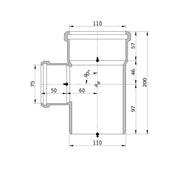 Wavin - Abzweig AS+ DN 100x70 87 Grad