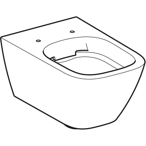 Geberit Vertriebs - Wand-WC SMYLE Square Tiefspüler geschlossene Form, Rimfree, KeraTect