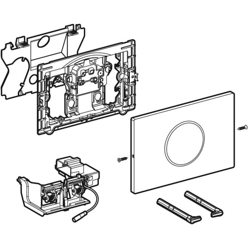 Geberit Vertriebs - Sigma10 WC-Strg. elektron.Spül, Netz 2-M-Sp., Round, auto./bl/vb, schw/swm