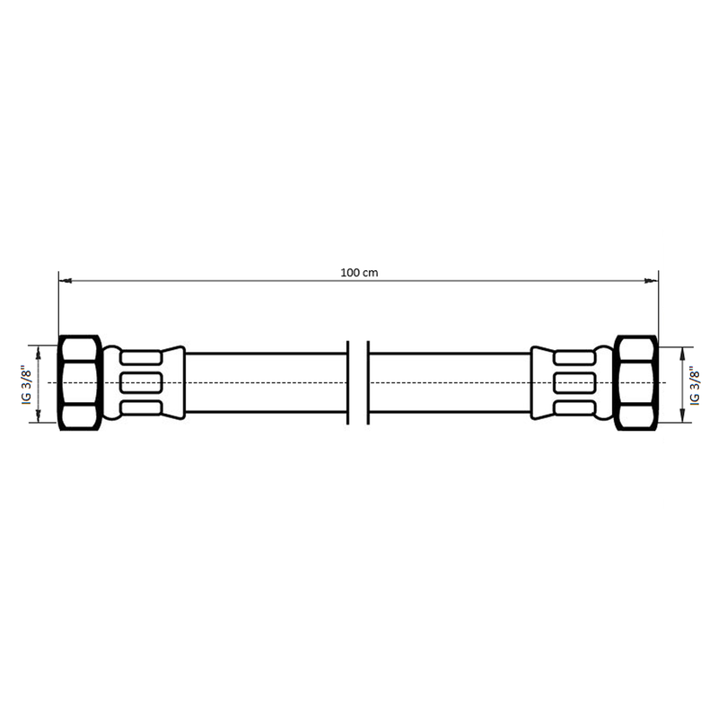 NEOPERL - NEOFLEX Panzerschlauch DN 8 IG x IG 3/8 X 3/8 100 CM