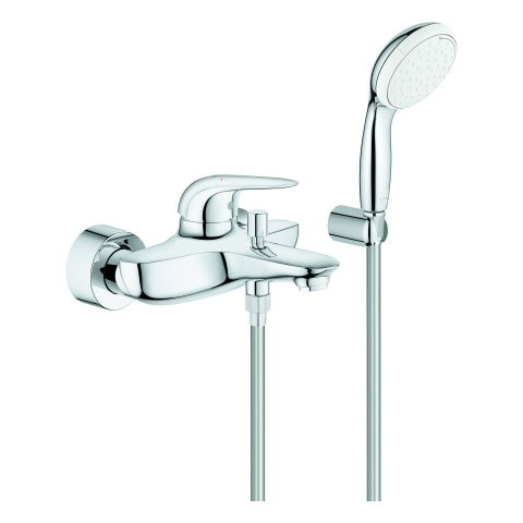 Grohe - EH-Wannenbatterie Eurostyle 23729 mit Wandhalterset Hebel geschl. chrom