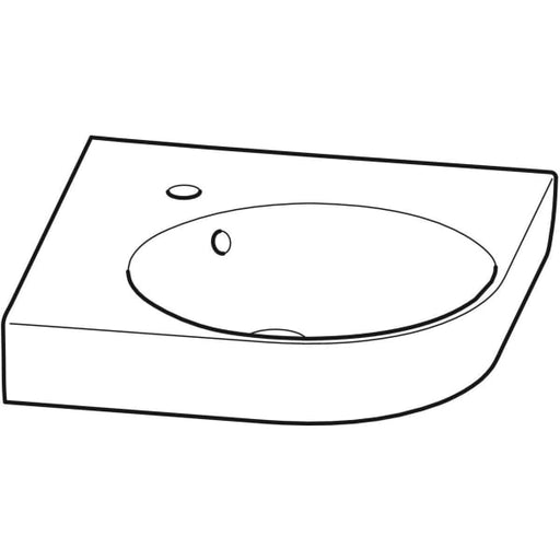 Geberit Vertriebs - Eck-HWB RENOVA NR.1 COMPRIMO Schenkellänge 320mm KeraTect weiß(alpin)