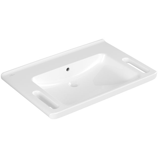 VILLEROY & BOCH - Waschbecken ViCare 800x550mm Rechteck m. ÜL. Weiß Alpin AntiBac CeramicPlus