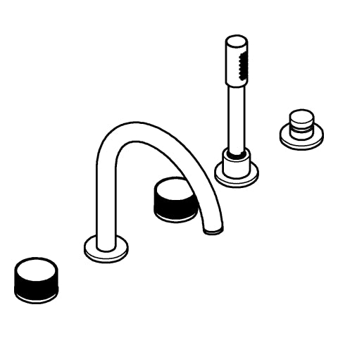 Grohe - 5-L-Wannenkombin. Atrio Private C. 25226 Knopfbetätigung cool sunrise