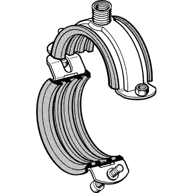 Sikla - Rohrschelle Stabil D-3G/M 108 - 115 M16/M10/M8 mit Einlage