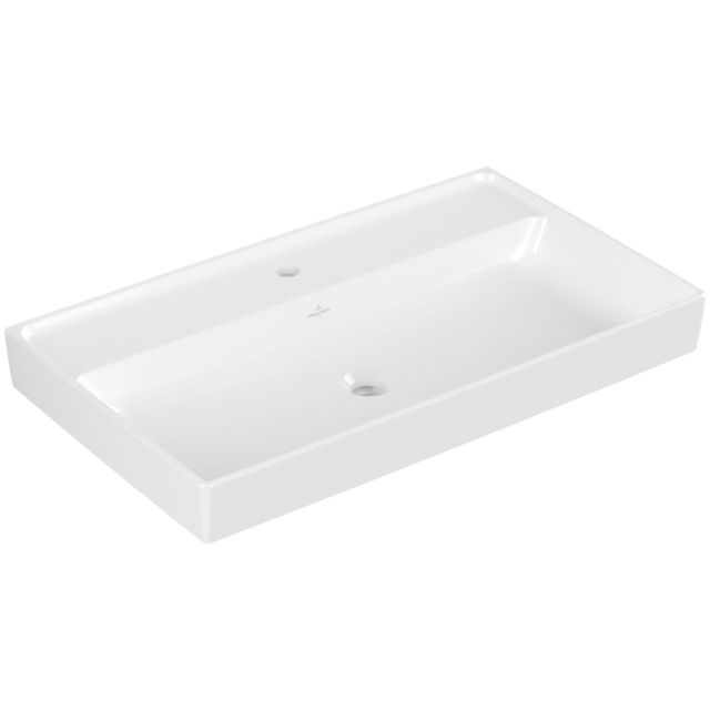VILLEROY & BOCH - Schrankwaschtisch Collaro 800x470mm re-eckig 1HL. o. ÜL. Weiß Alpin cplus