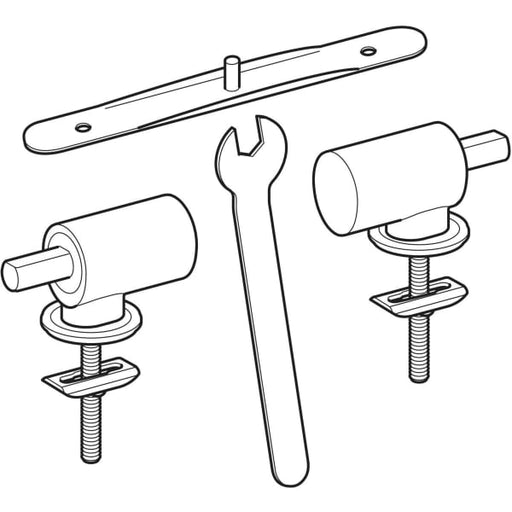Geberit Vertriebs - Set Scharniere für WC-Sitz Quick-Release mechanisch F260