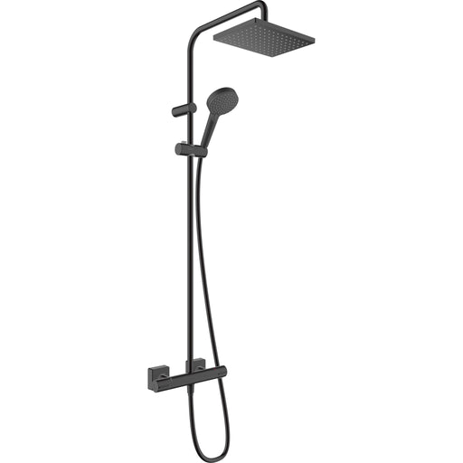 Hansgrohe - Showerpipe 230 1jet VERNIS Shape EcoSmart mattschwarz m.Brausethermostat