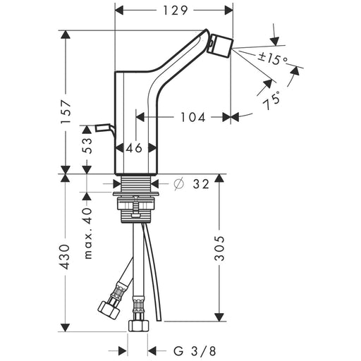 Hansgrohe - Bidetmischer AXOR Urquiola chrom