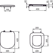 Ideal Standard - WC-Sitz EUROVIT PLUS, Softclosing weiß