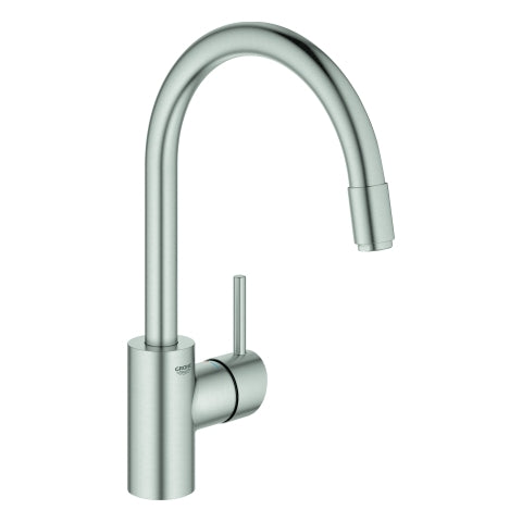 Grohe - EH-SPT-Batterie CONCETTO 32663 h. Asl. azb. L-Br. GROHE ZERO supersteel