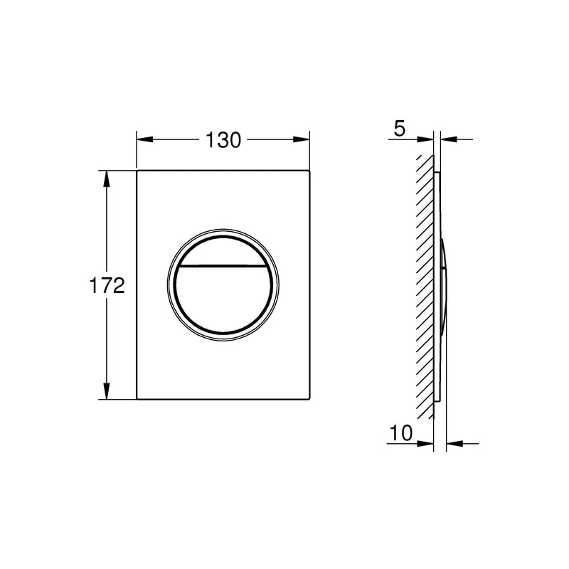 Grohe - WC-Betätigung NOVA COSMOPOLITAN S 37601 2-Mengen/Start&Stopp supersteel