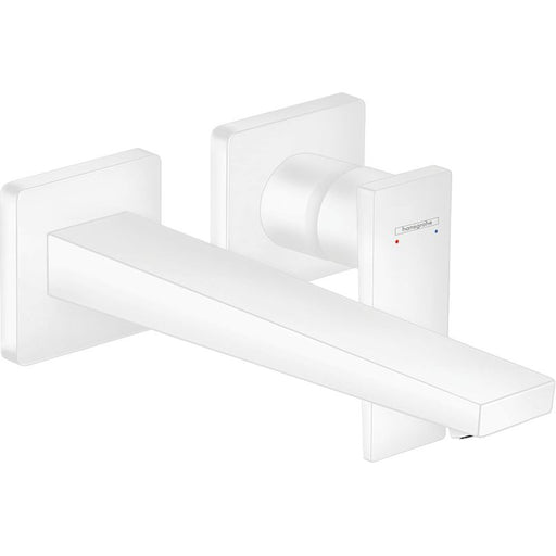 Hansgrohe - 2-Loch Waschtischarmatur Unterputz Metropol F-Set mattweiß langer Auslauf
