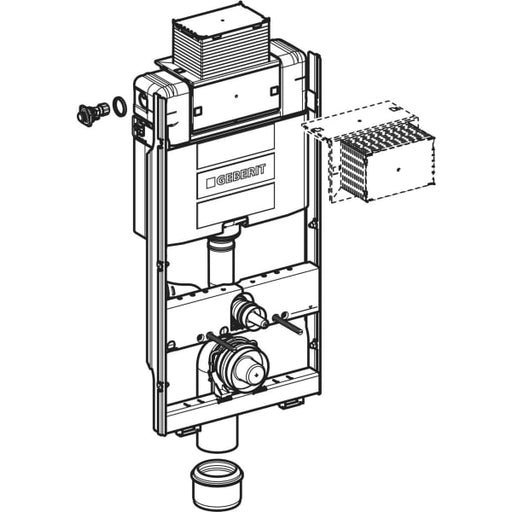 Geberit Vertriebs - Element GIS für Wand-WC 100cm mit Omega UP-SPK 12cm Bet. vorne/oben