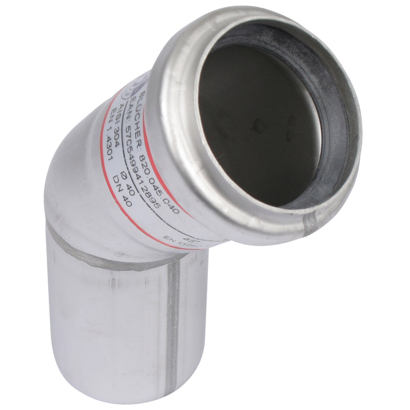 BLÜCHER - BL�CHER Edelstahl Bogen 1.4301 DN50 45Gr. (V2A)