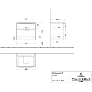 VILLEROY & BOCH - WTU 622x579x478 mm 2 Auszüge Brilliant White
