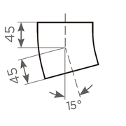 Fornatis - Bogen DN 80 15 Grad